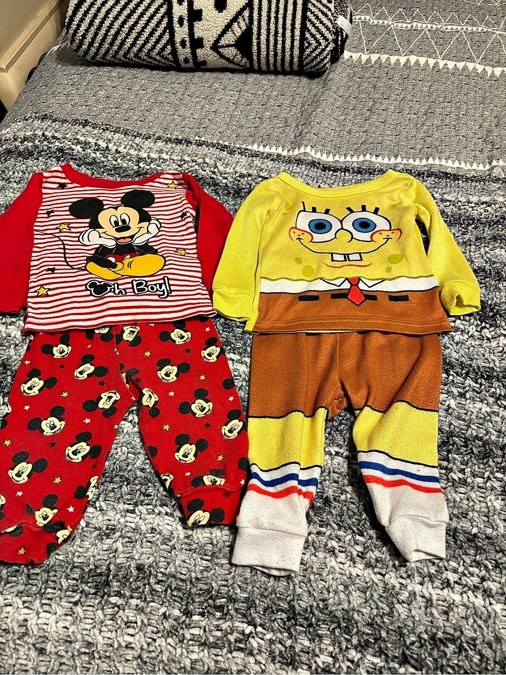 Disney Mickey Mouse Oh Boy Pajama Set Bundle Red & Yellow